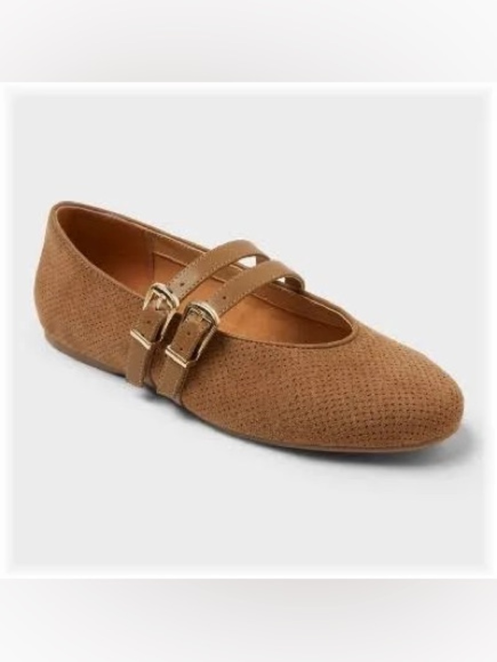 Universal Thread Henrietta Double Strap Mary Jane Flats Brown
